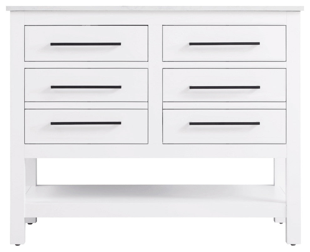 Home Living 42" Single Bathroom Vanity, White
