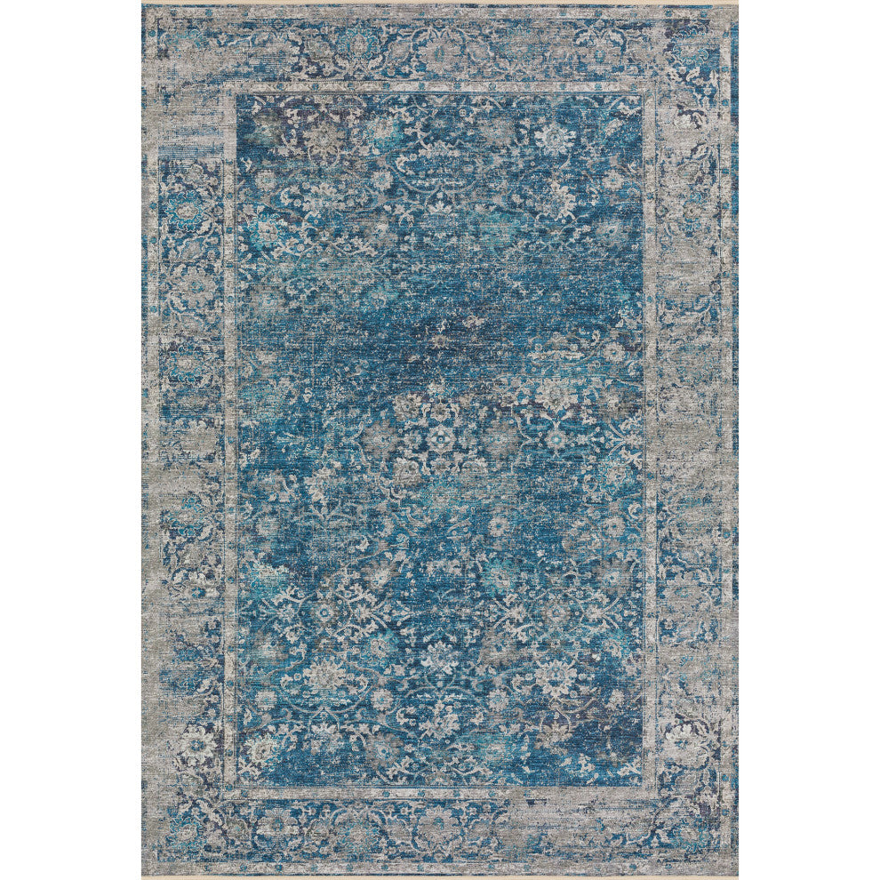 Indoor/Outdoor Marbella MB2 Navy Machine Washable 8' x 10' Rug