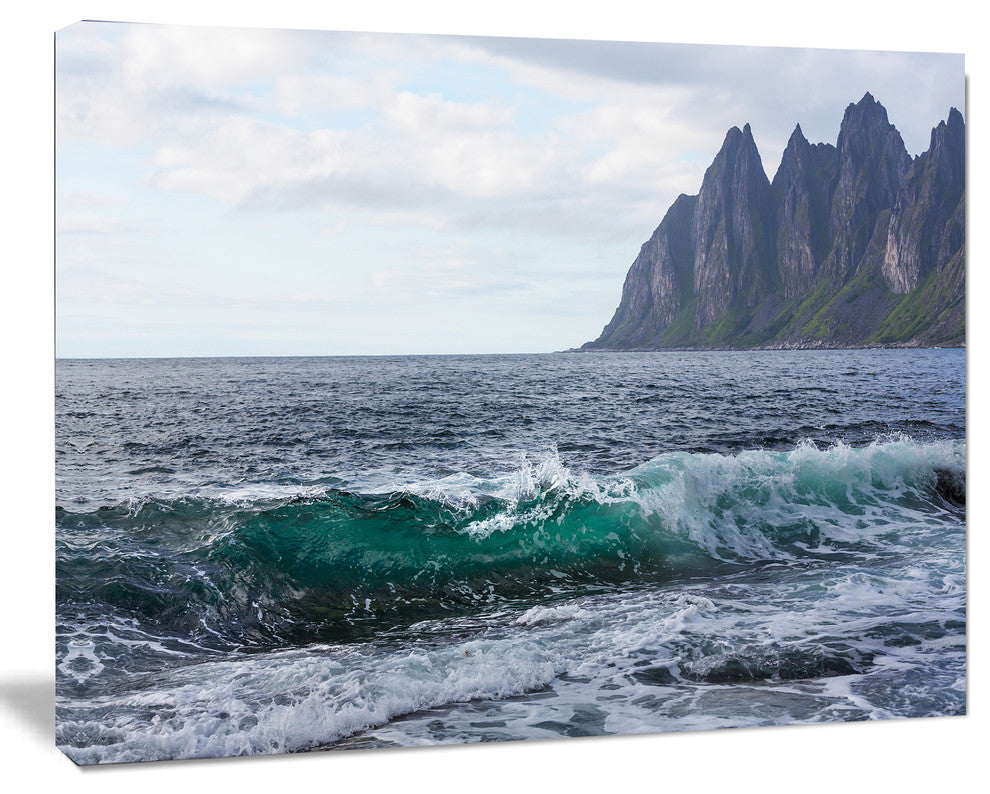 Beautiful Lofoten Island Norway, Large Seashore Canvas Print, 40"x30"