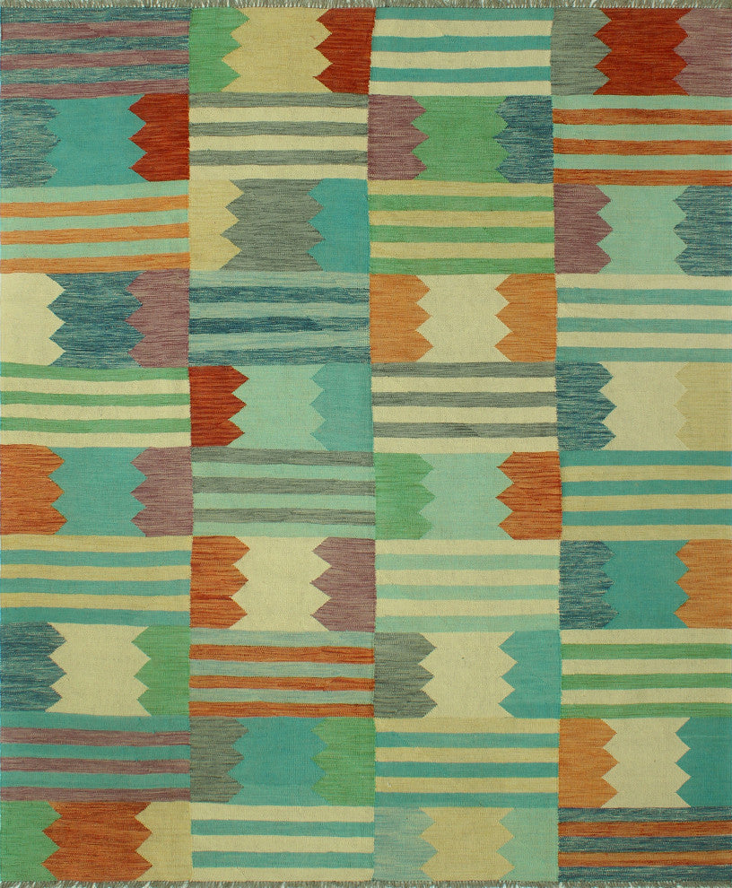 Winchester Kilim Jessica Red/Beige Rug, 8'2x9'7