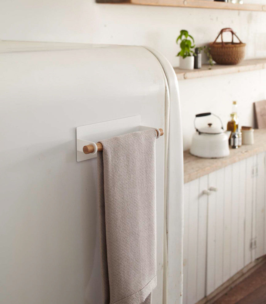 Tosca Magnetic Dish Towel Hanger Large, White