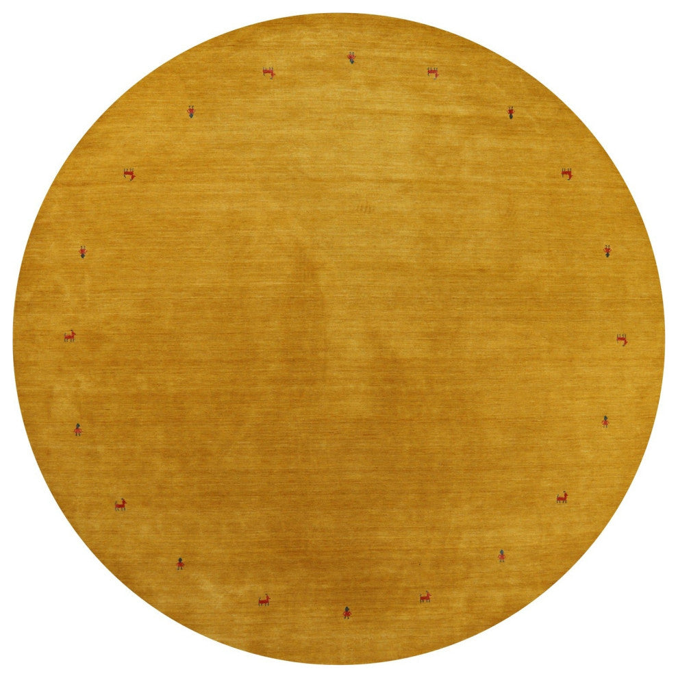 10' Round Persian Gabbeh Handmade Wool Rug - Q15166