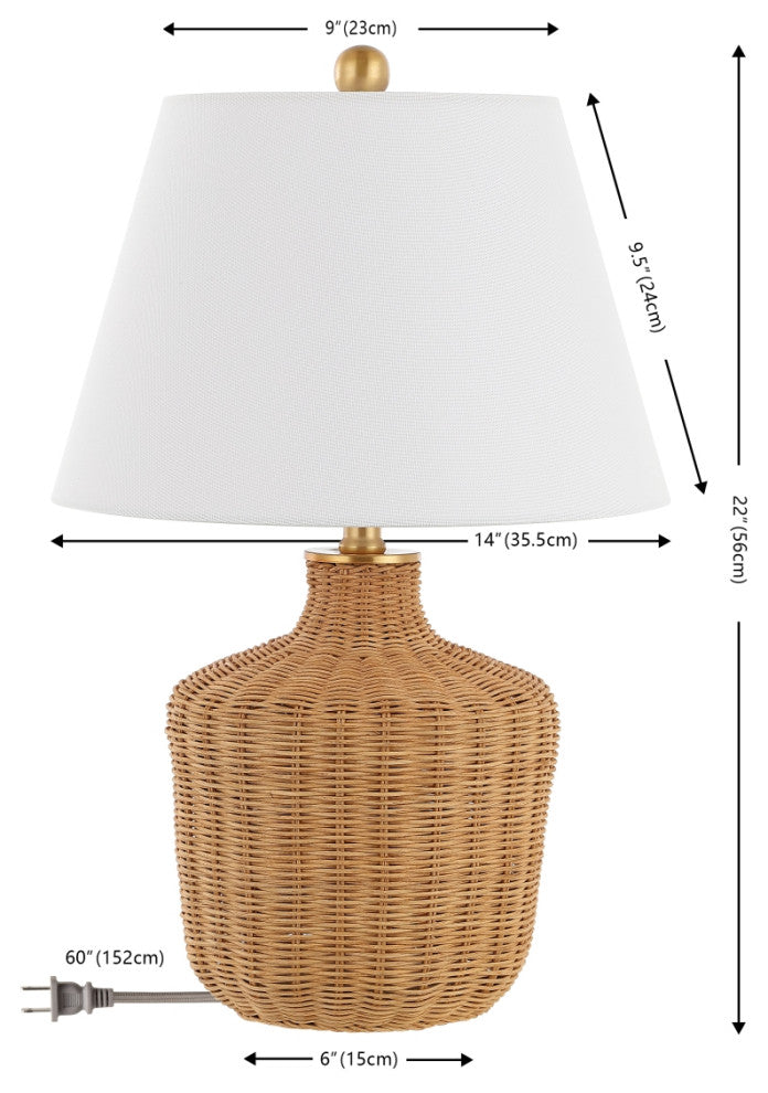 Safavieh Saolia 22" Table Lamp, Natural