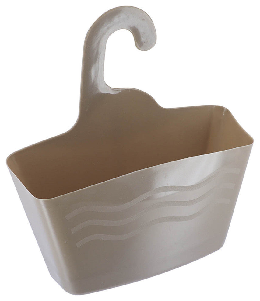 Hanging Shower Caddy Organizer Plastic Basket, Taupe