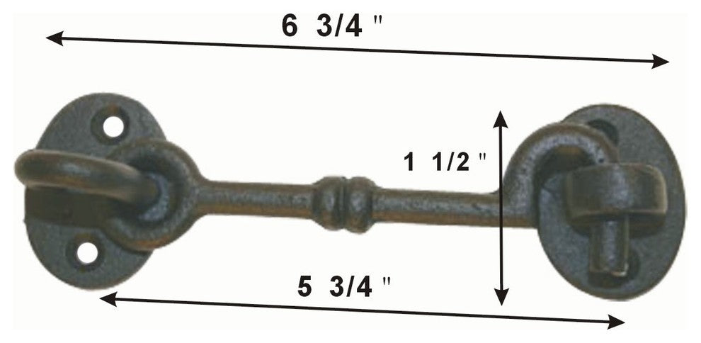 8 Cabin Hook Eye Shed Gate Door Latch Locker Holder Iron |