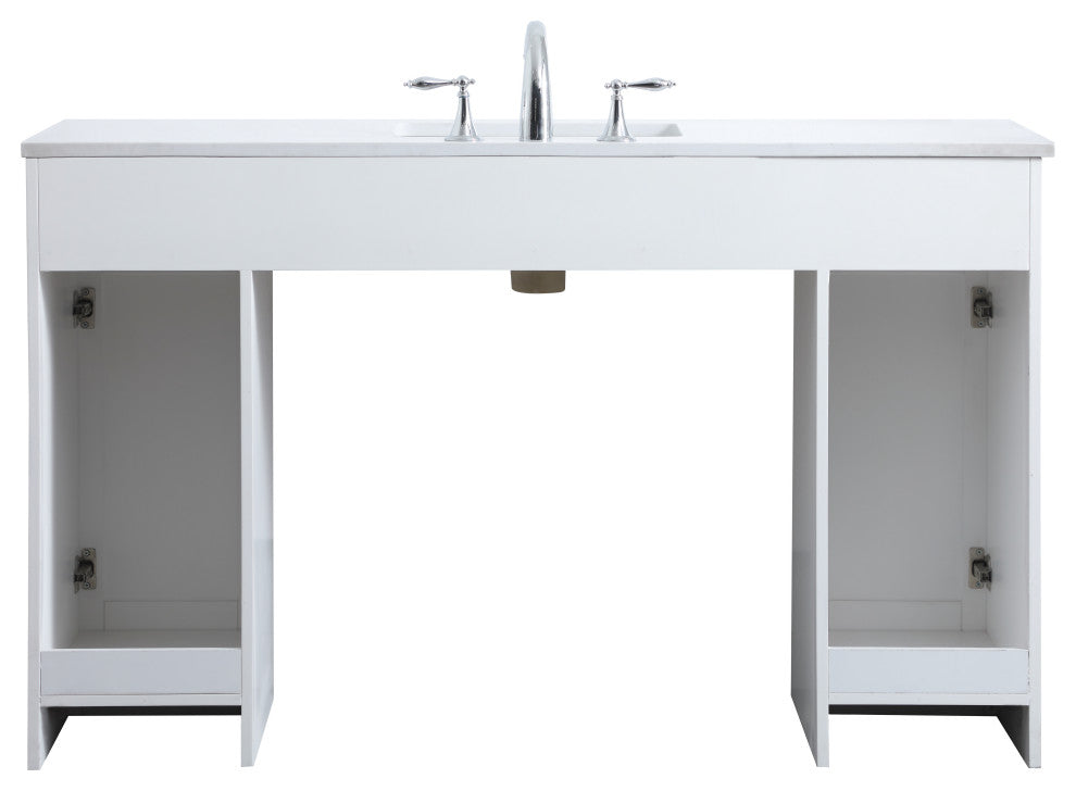 54" ADA Compliant Bathroom Vanity, White
