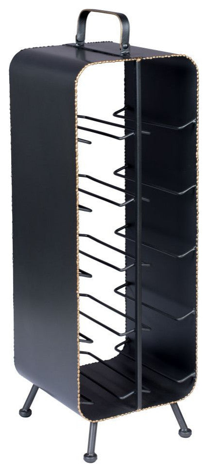 Gray Metal Wine Rack | Dutchbone Stalwart