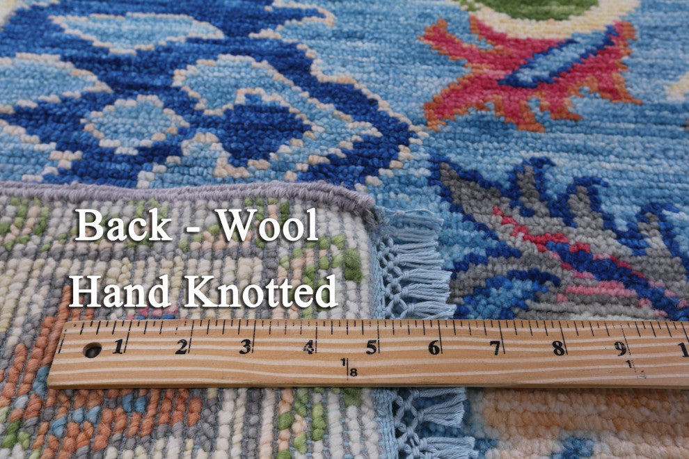 9' 2" X 12' 1" Hand-Knotted Turkish Oushak Wool Rug - Q15612