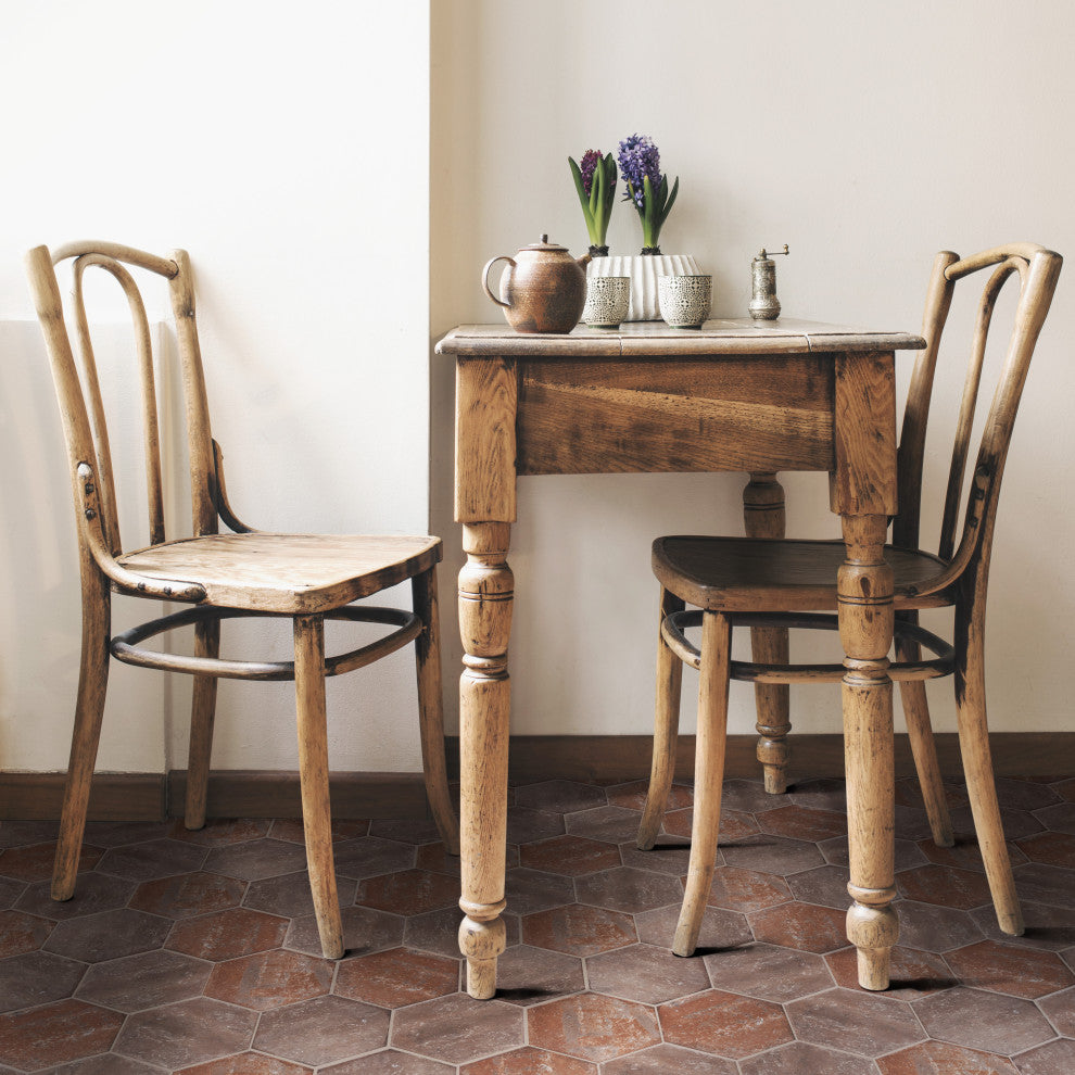 Brickyard Hex Red Porcelain Floor and Wall Tile