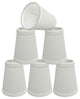 32652-6 Small Hardback Empire Chandelier Clip On Lamp Shade White 2 1/2"x4"x5"