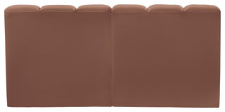 Arc Vegan Leather Upholstered 2-Pc. Modular Sofa, Cognac