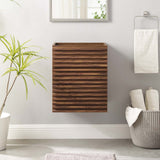 Render 18" Wall-Mount Bathroom Vanity Cabinet, Walnut