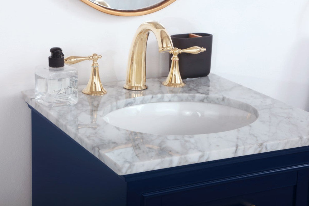 Amber Single Bathroom Vanity, Blue, Blue, 19"