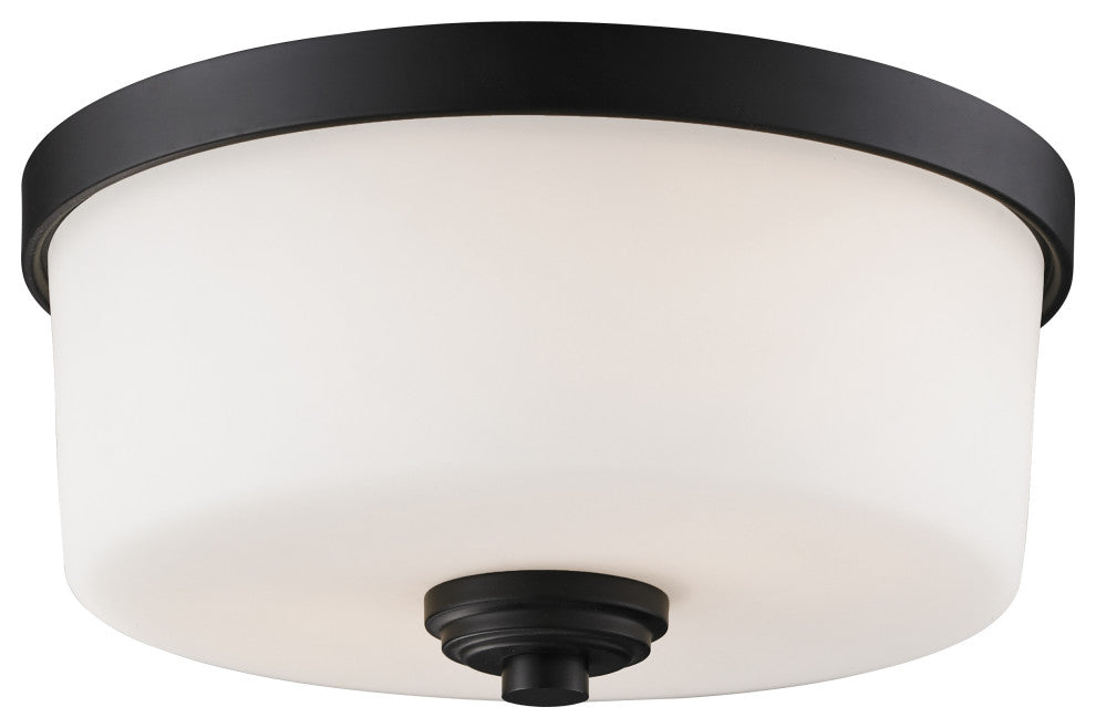Arlington Collection 2 Light Flush Mount in Bronze Finish