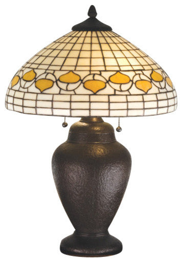 23 5"H Tiffany Acorn Table Lamp
