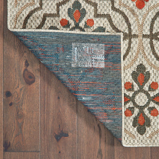 Oriental Weavers Latitude Grey/ Orange Geometric Indoor/Outdoor Rug 7'10"X10'