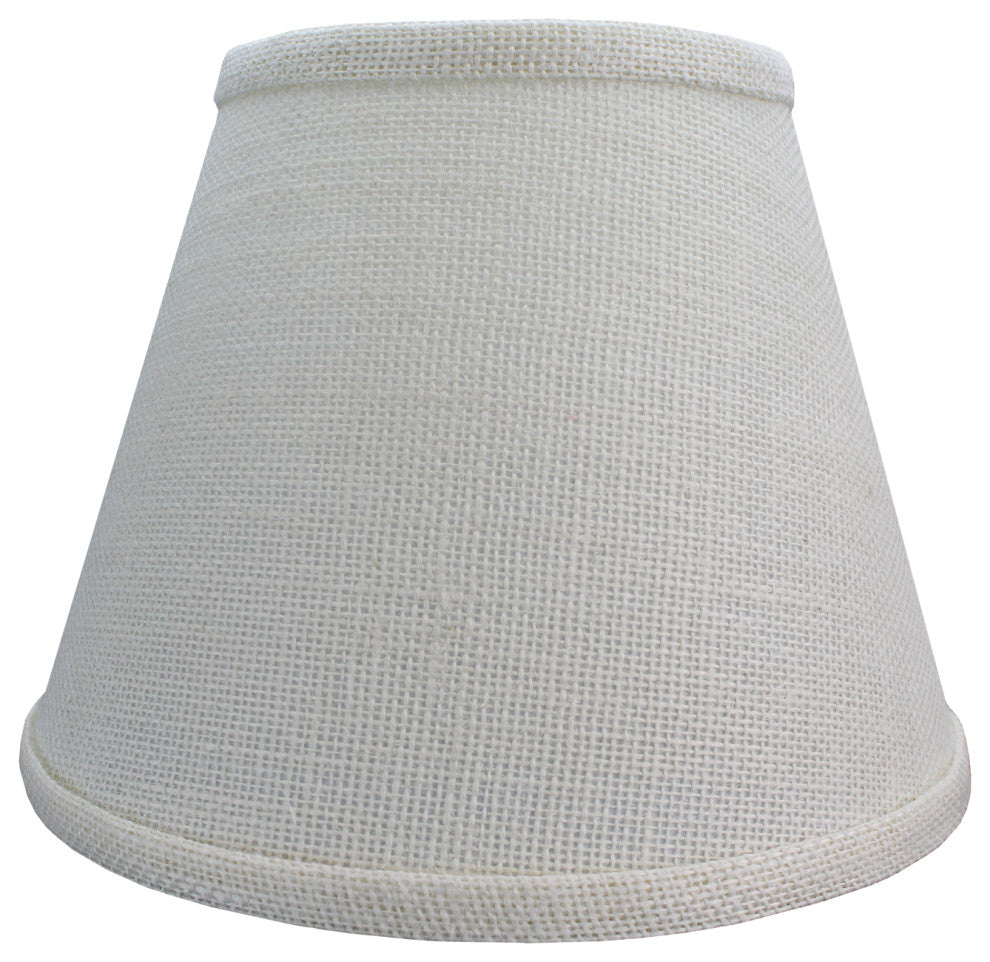 Fenchel Shades 6"x10"x8" Spider Attachment Empire Lamp Shade, Burlap Off White