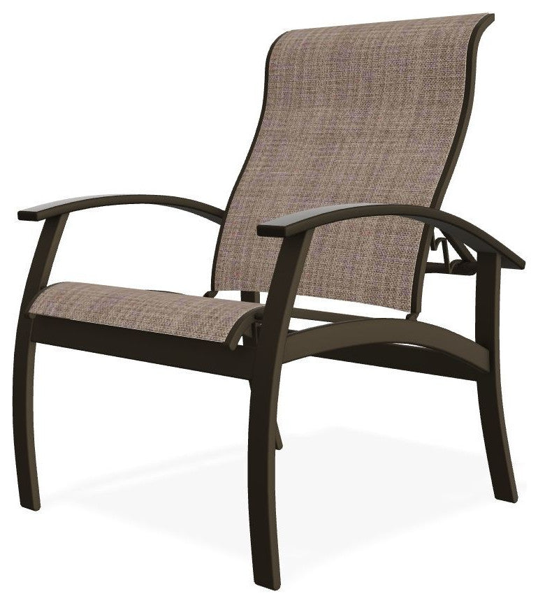 Belle Isle Sling Adjustable Outdoor Dining Chair, Augustine Fennel/Beachwood