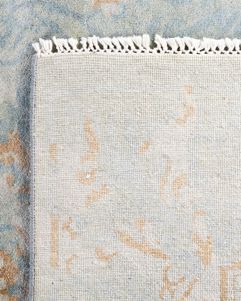 Ikat, One-of-a-Kind Hand-Knotted Area Rug - Blue, 9' 4" x 11' 10"