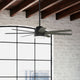 Hunter 60" WiFi Phenomenon Matte Black Ceiling Fan With LED Light, Wall Control