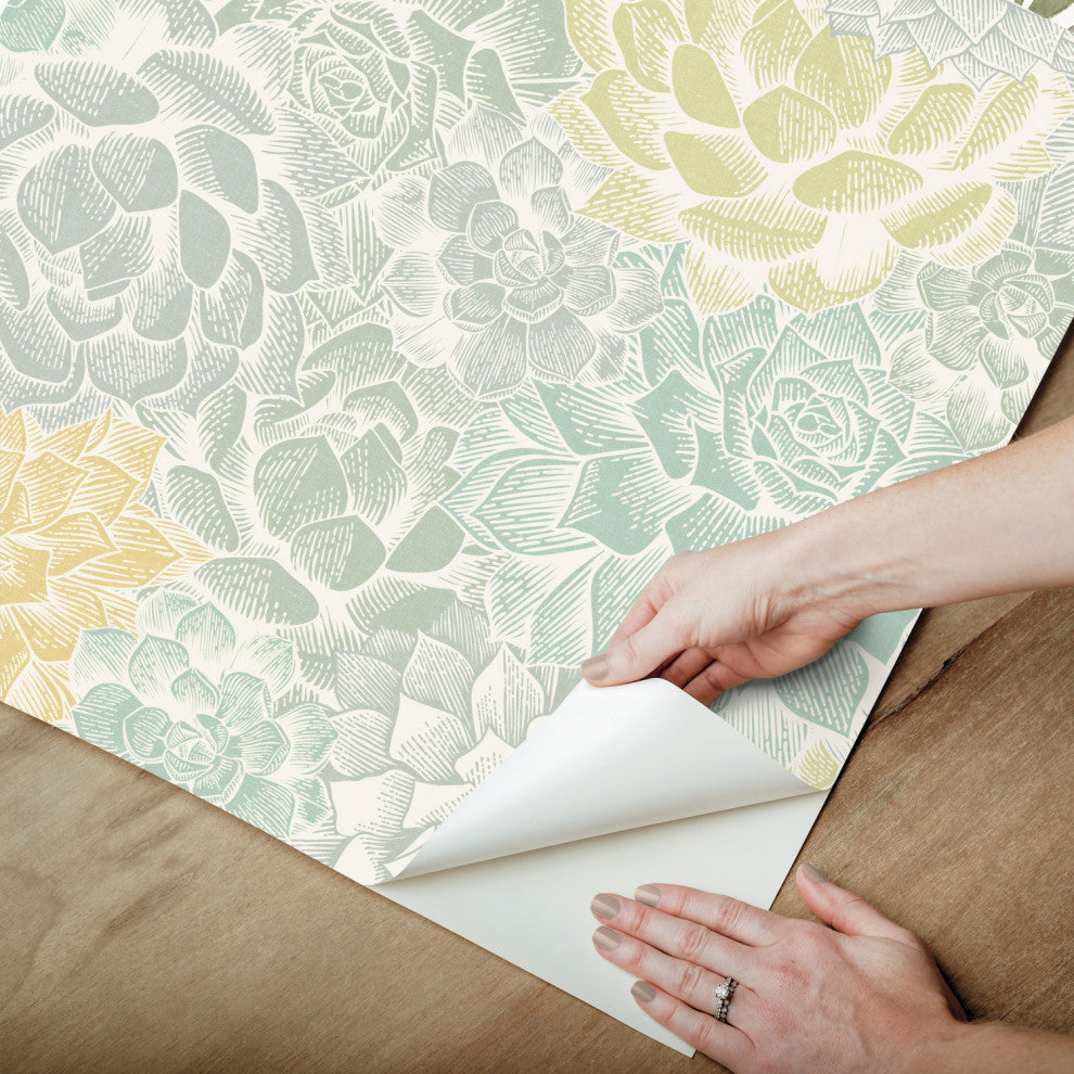 Mr. Kate Succulent Plant Peel and Stick Wallpaper