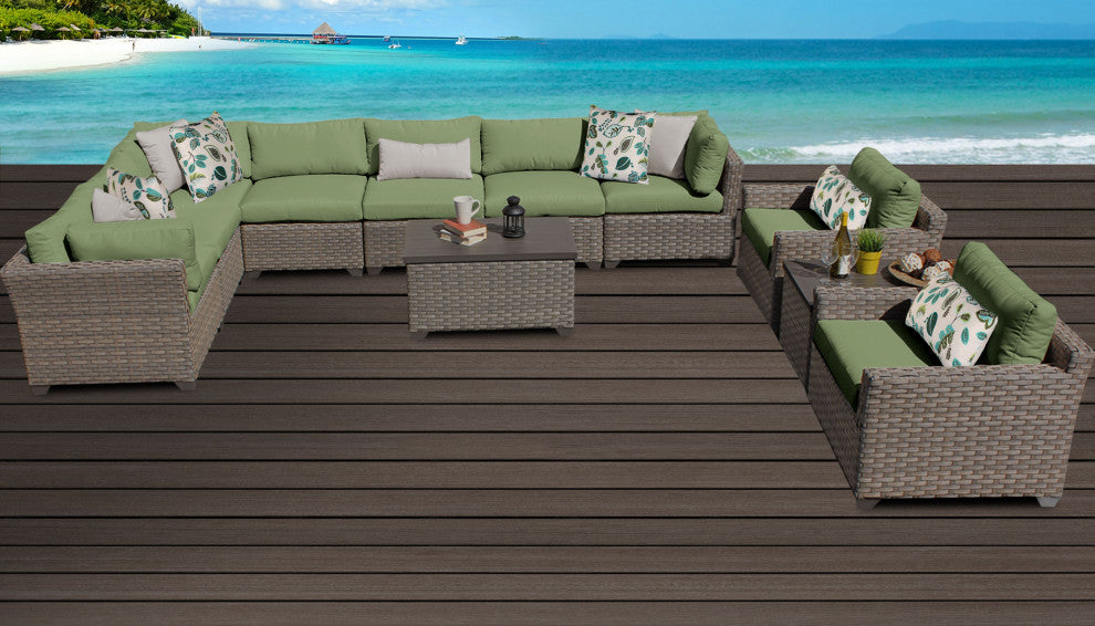 Monterey 11 Piece Outdoor Wicker Patio Furniture Set 11a