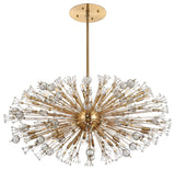 Victor 48" Crystal Starburst Oval Pendant, Gold