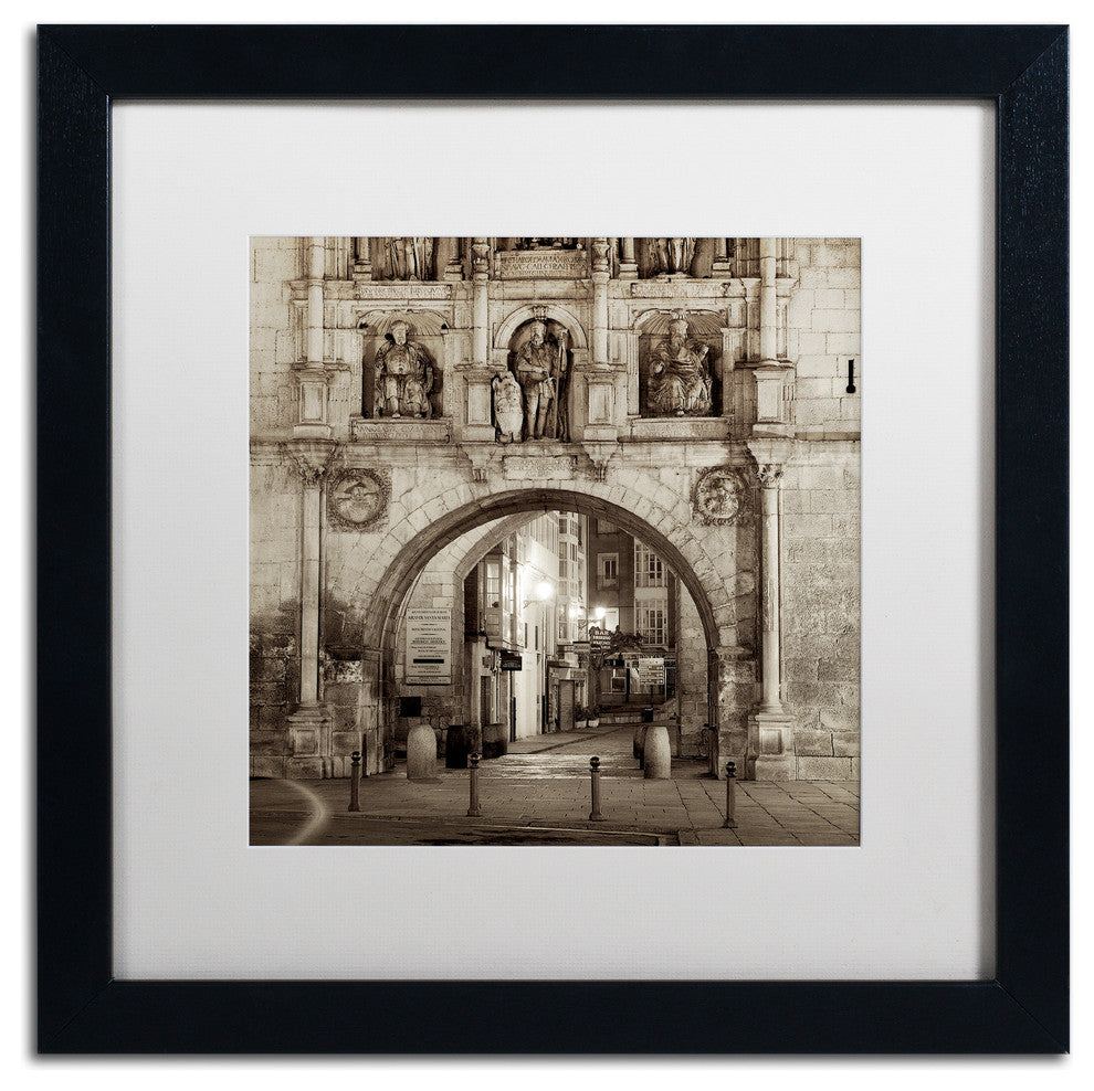 Alan Blaustein ''Burgos I'' Art, Black Frame, White Mat, 16x16