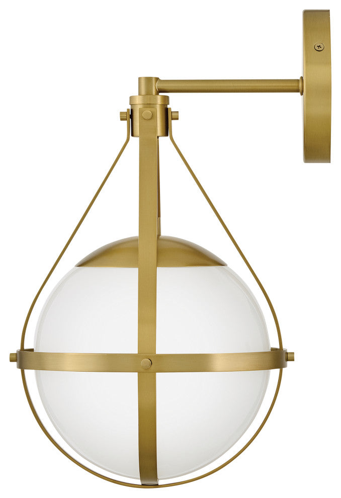 Lark Colby Small Single Light Sconce, Lacquered Brass