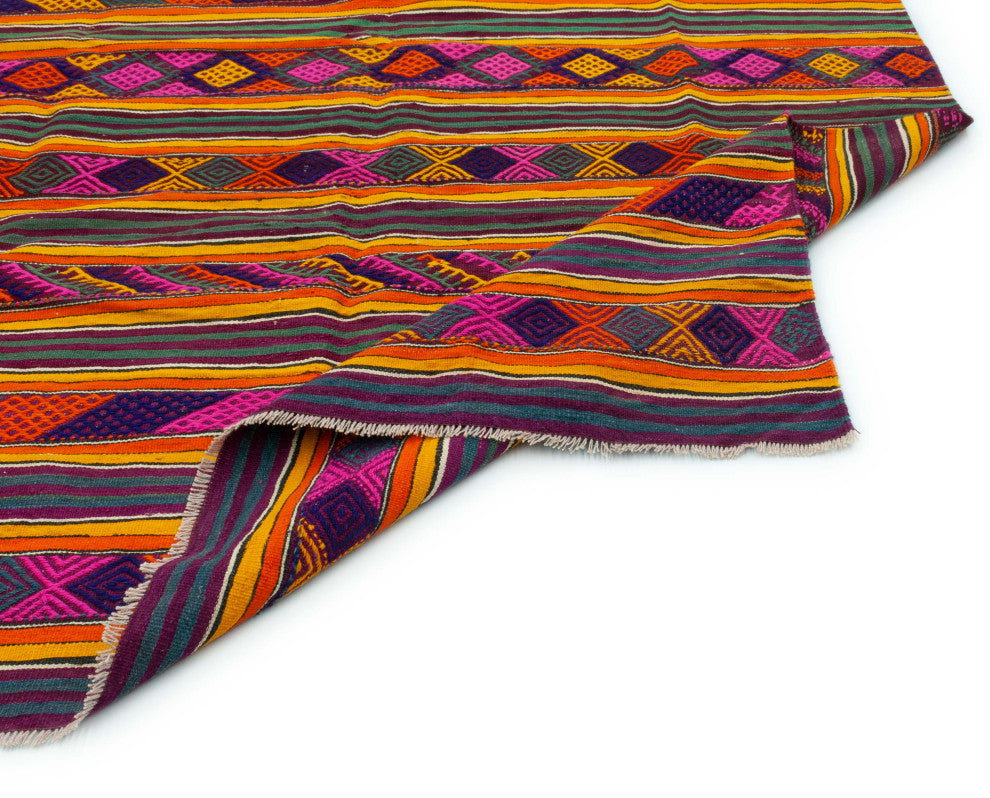 Multicolor Vintage Milas Kilim Rug 7' 1" x 9' 3", 85 in. x 111 in.