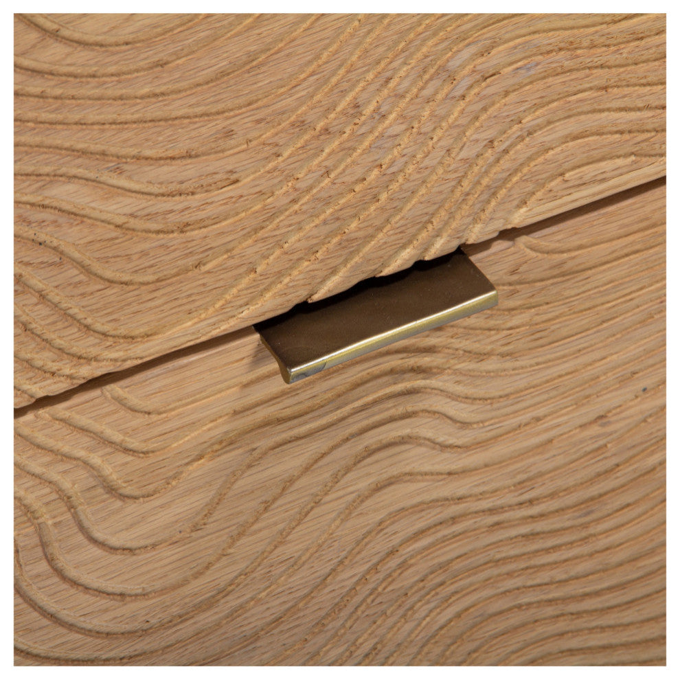 Textured Solid Oak Nightstand