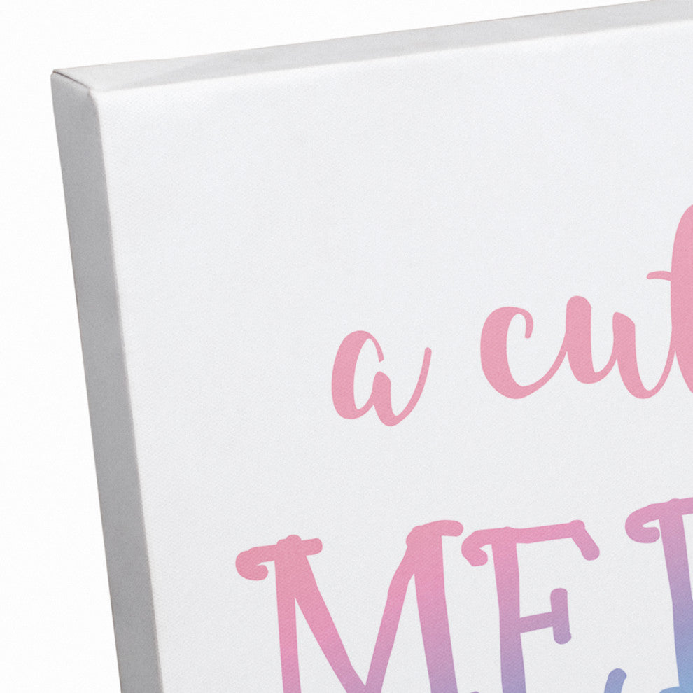 Cute Little Mermaid 14x11 Canvas Wall Art