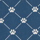Polyester Pet Bin Trellis Paw Navy Round Small 9x12x12