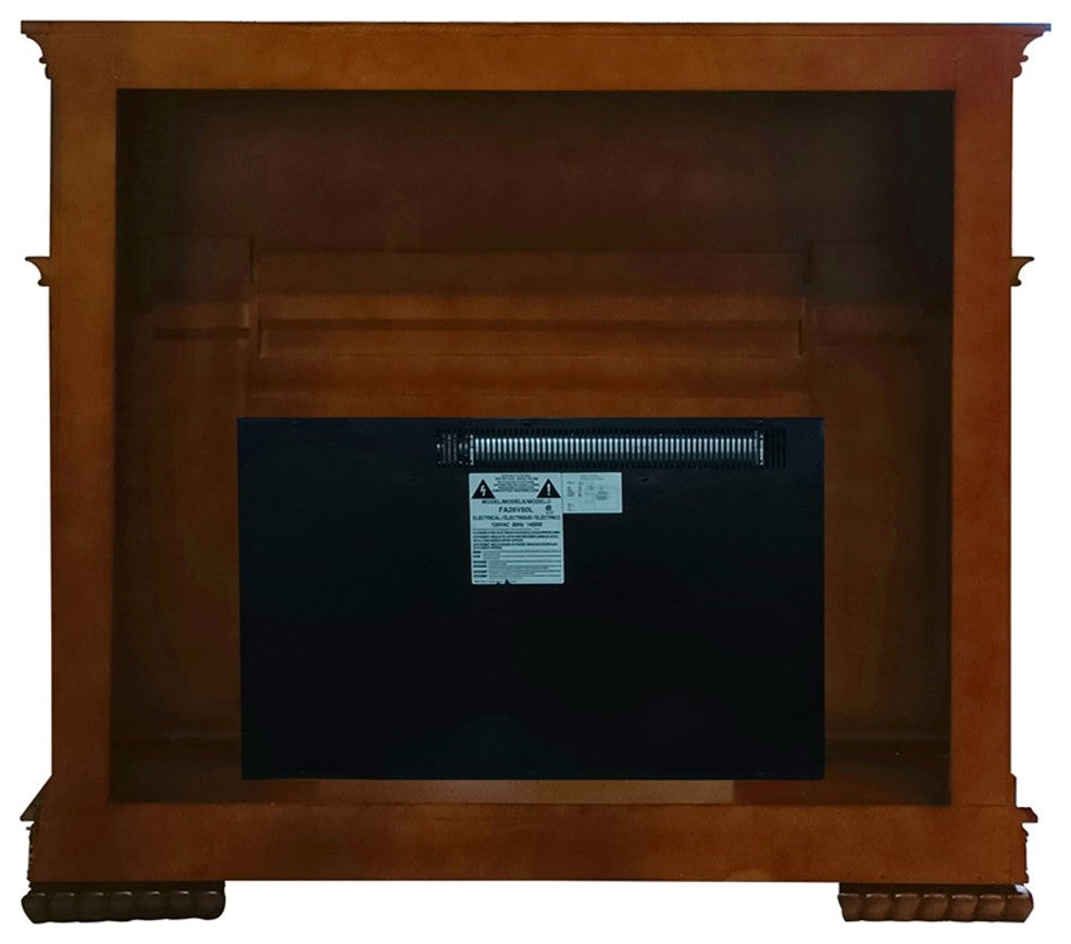 ACME Vendome Free-standing Rectangular Wooden Fireplace in Cherry