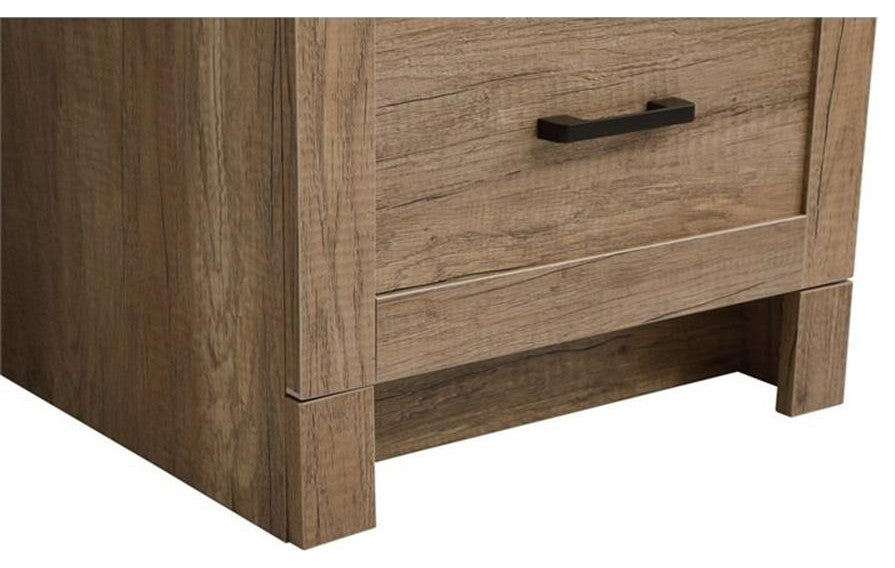 Elegant Decor Soma 18" Steel MDF Stone Single Bathroom Vanity in Natural Oak