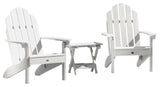 Westport 3-Piece Adirondack Chair and Side Table Set, White