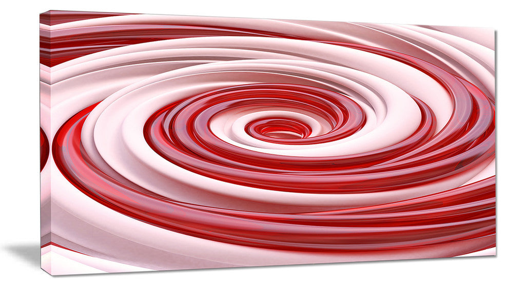 Beautiful Candy Cane Spiral, Abstract Canvas Art Print, 40x20