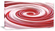 Beautiful Candy Cane Spiral, Abstract Canvas Art Print, 40x20