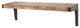 Dion Brown Wood With Black Metal Wall Shelf, 36"