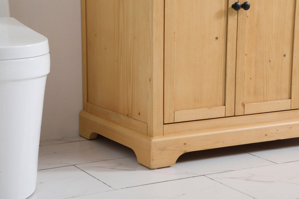 Home Living 22" Farmhouse Natural Wood-Light Bathroom Vanity