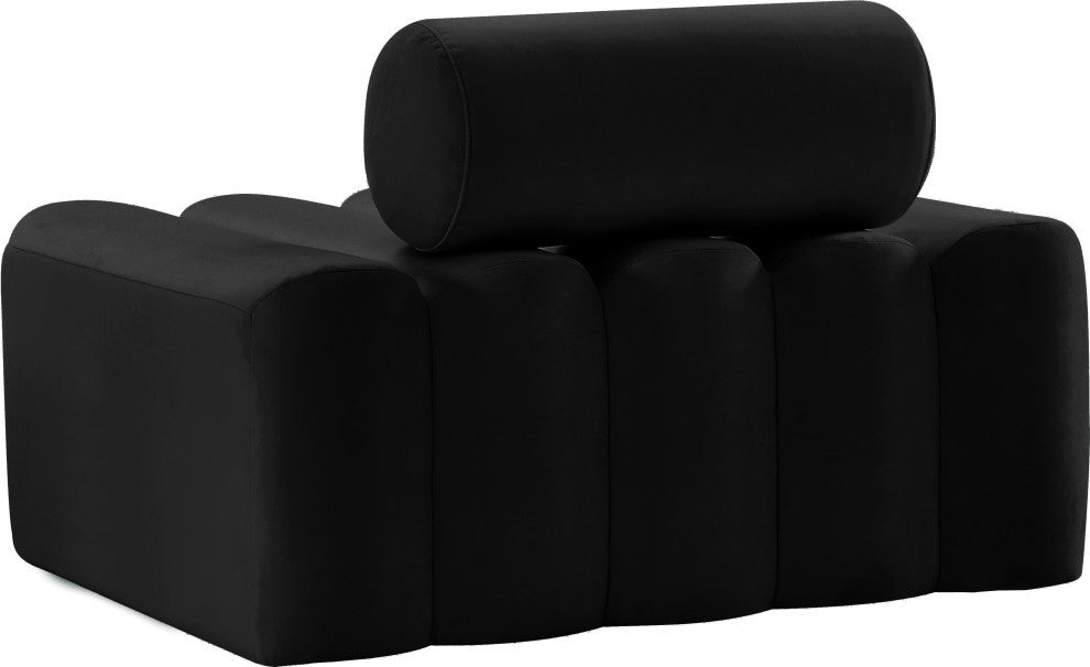 Melody Velvet Upholstered Chair, Black, Chair