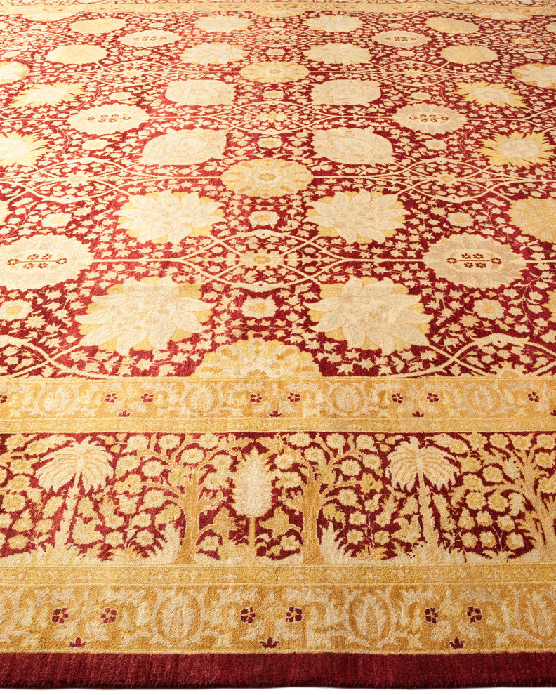 Mogul, One-of-a-Kind Hand-Knotted Area Rug Red, 9'3"x12'6"