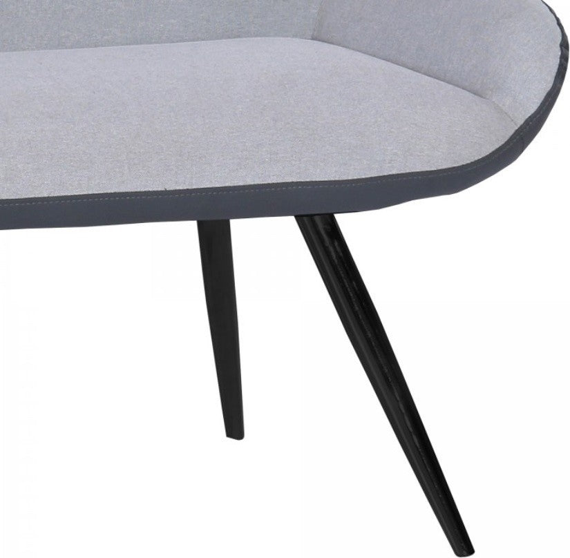 Armen Living Coronado Contemporary Bench in Brushed Gray Powder Coated Finish