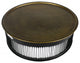 Round Black Drum Shaped Brass Coffee Table