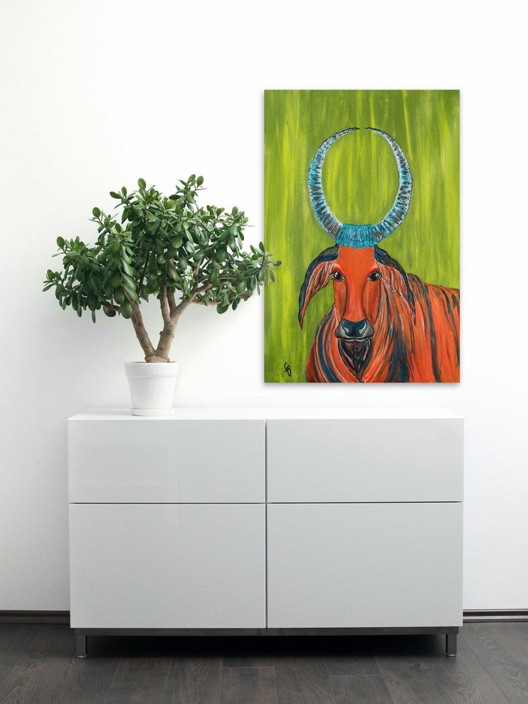 "Joe" Painting Print on Wrapped Canvas, 24"x36"