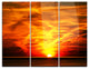 "Sunset in Liguria Italy" Photography Metal Wall Art, 3 Panels, 36"x28"