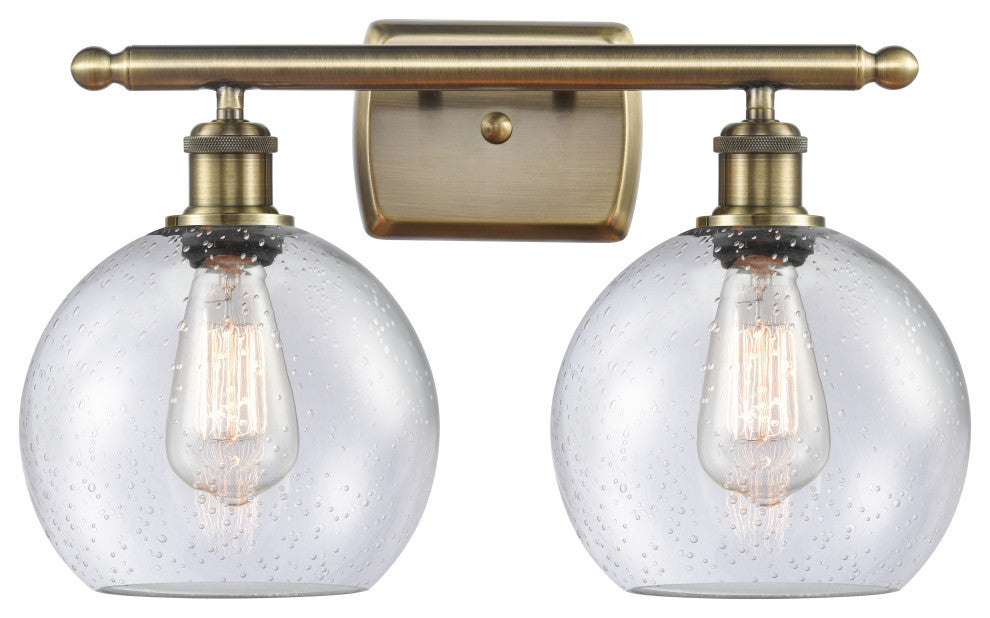 Innovations Lighting 516-2W-AB-G124-8-LED 2 Light 16" Bath Vanity Light