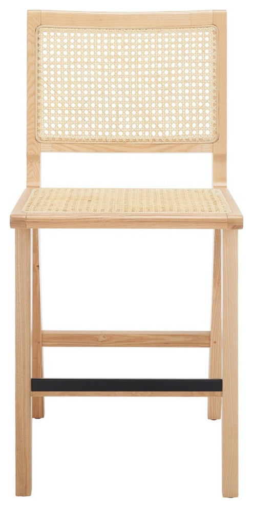 Safavieh Couture Hattie French Cane Counter Stool, Natural