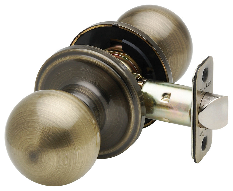Passage Knob, Antique Brass