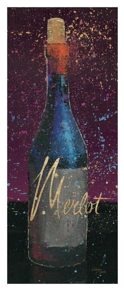 "Wine Splash Dark IV" Digital Paper Print by Wellington Studio, 22"x52"